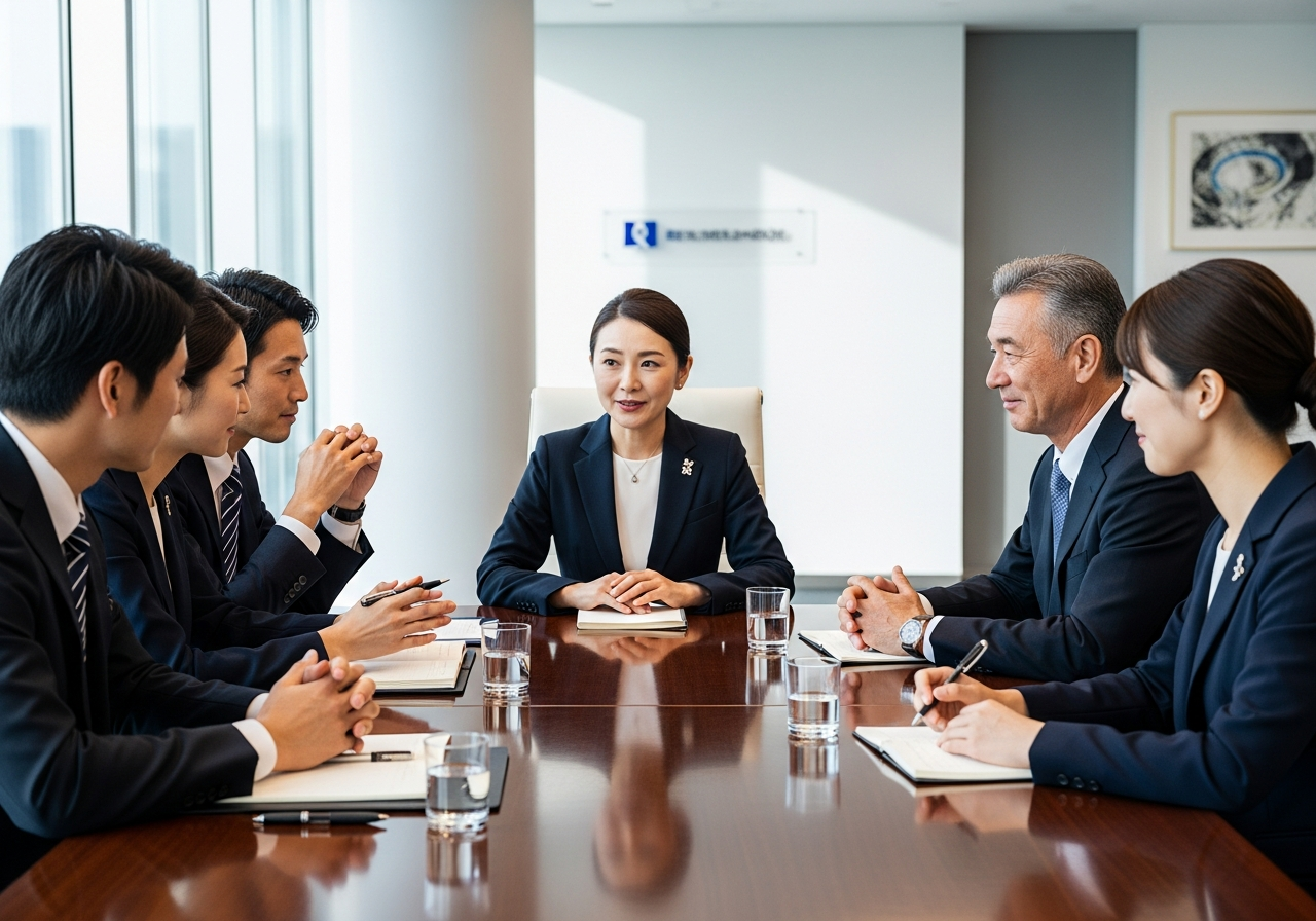 合意形成を行う日本のビジネス会議